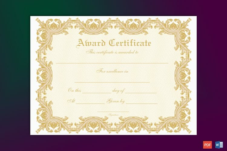 Free Printable Certificate of Completion Example