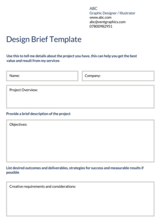32 Free Design Brief Templates and Examples