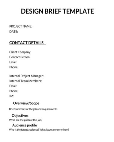 32 Best Design Brief Templates How to Write Word PDF