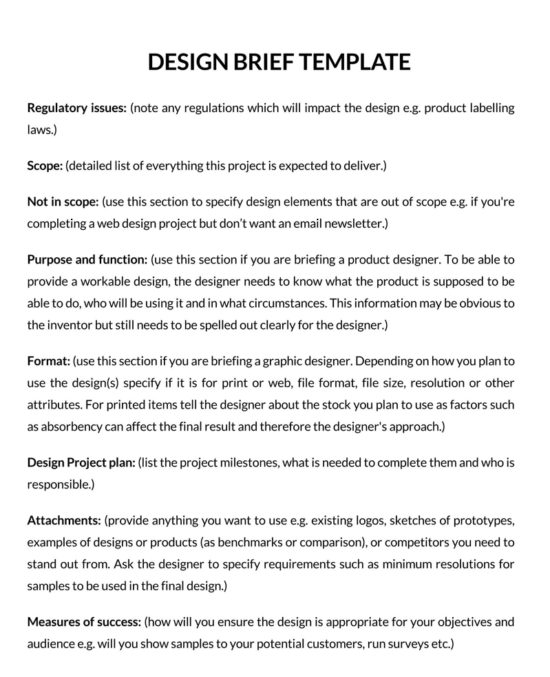 32 Best Design Brief Templates How to Write Word PDF