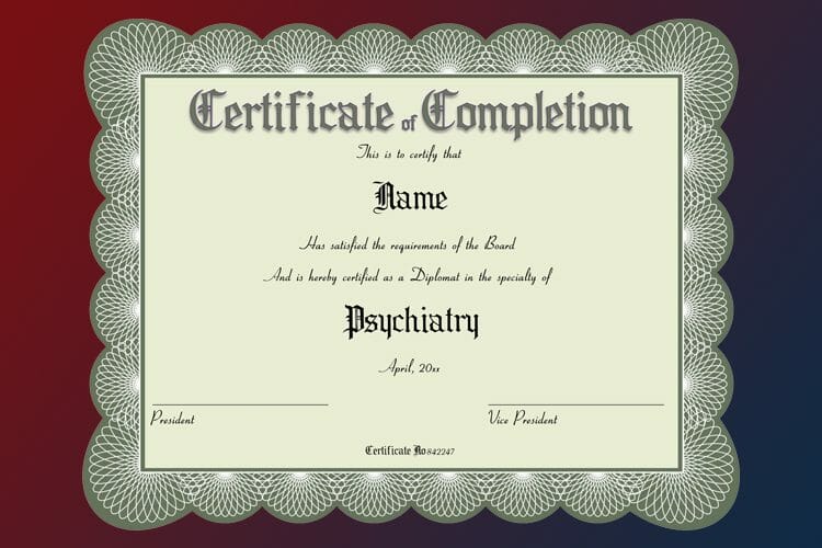 Printable Certificate of Completion Template Example
