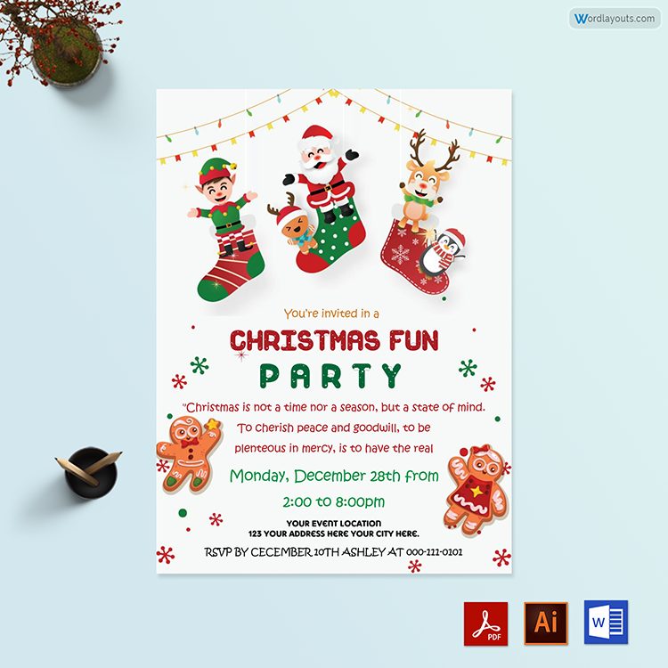 Christmas Party Invitation Sample