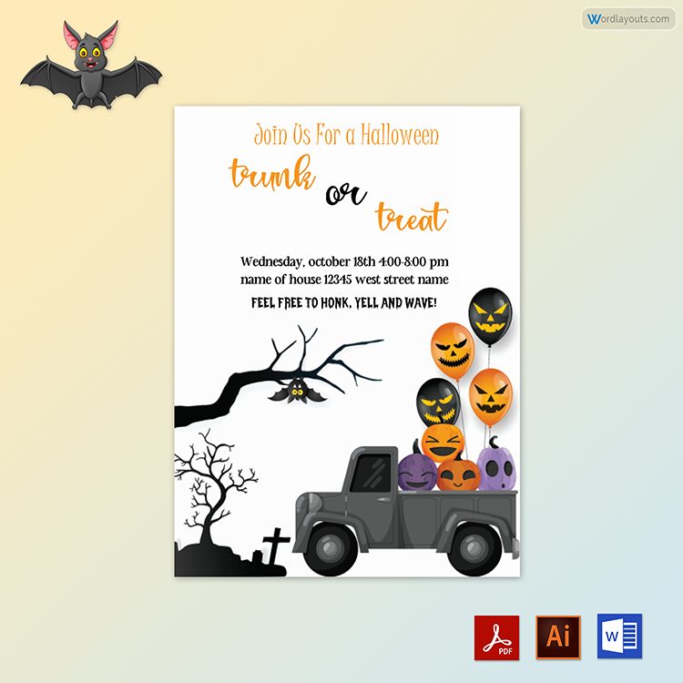 Downloadable Halloween Party Invitation Template