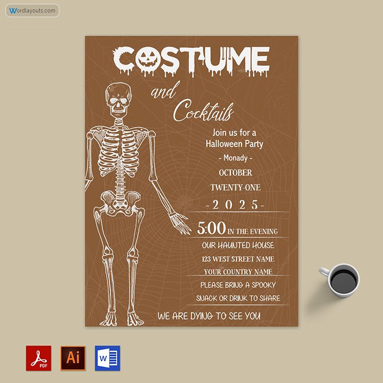 Costume Themed Halloween Award Certificate Free