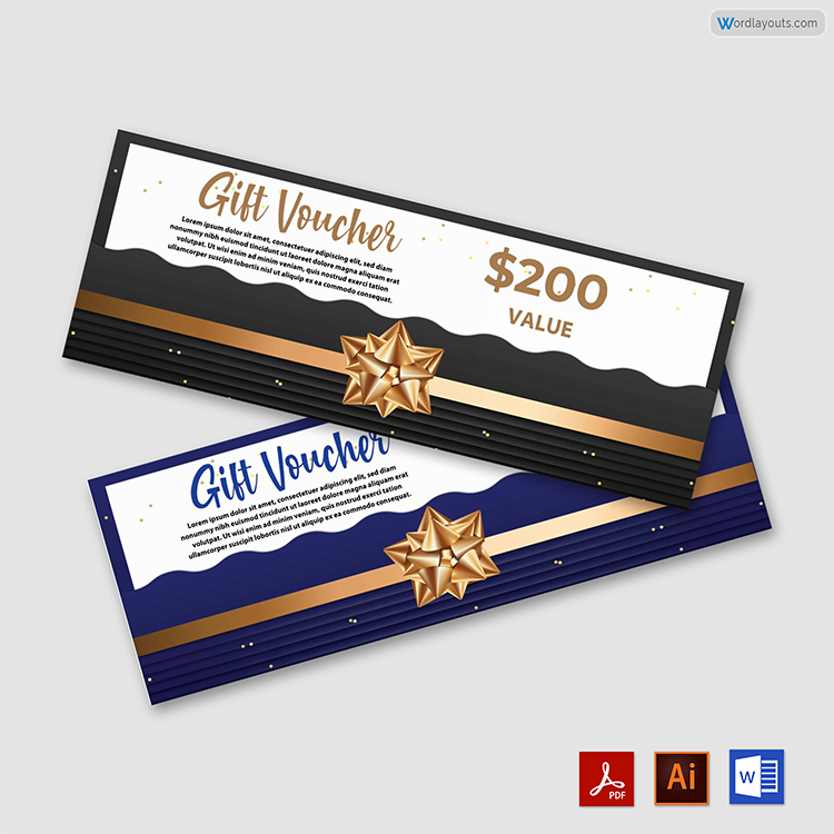 Unique Christmas & New Year gift certificate template design