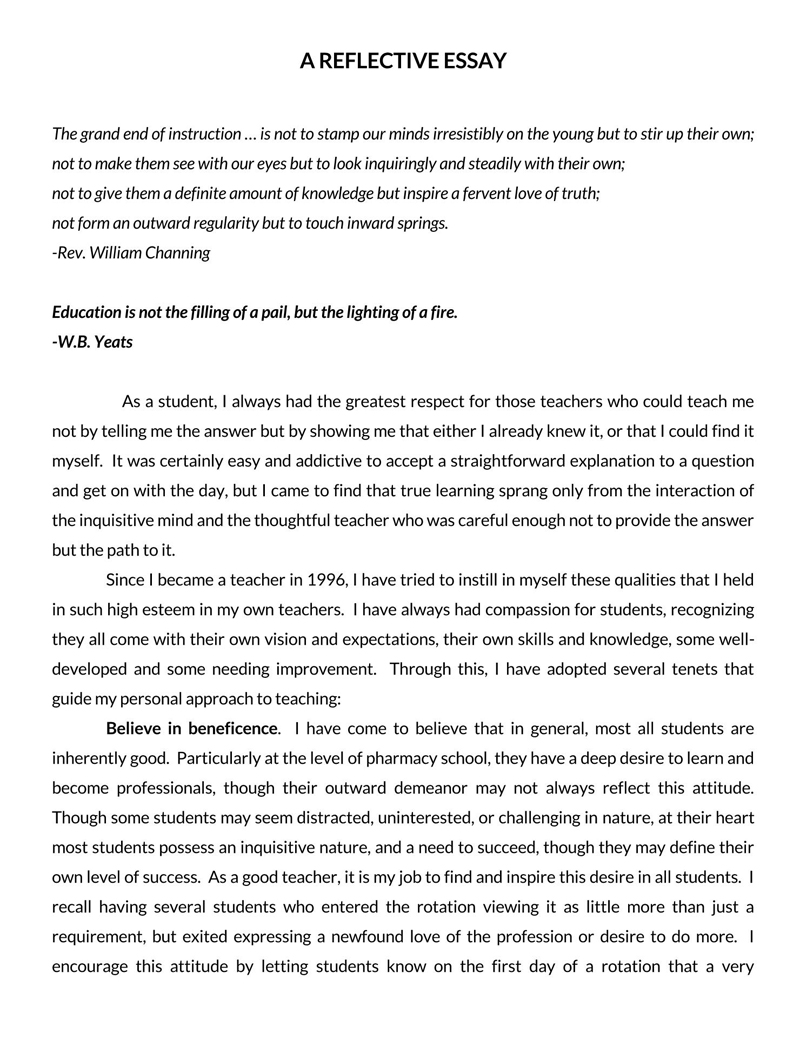 nat 5 english reflective essay