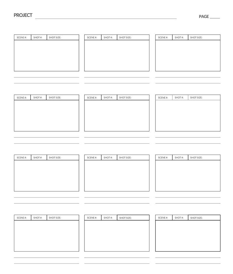 12-Panel - A4 Storyboard Template 29