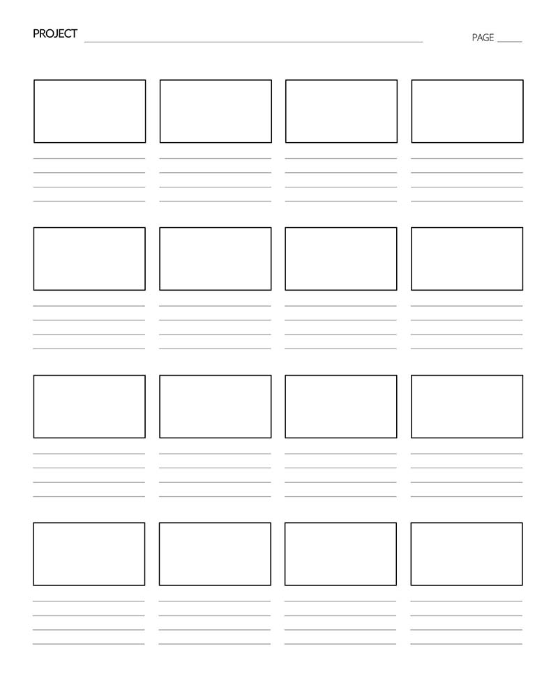 16-Panel - A4 Storyboard Template 30