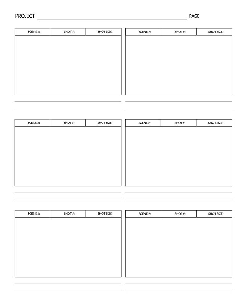6-Panel - A4 Storyboard Template