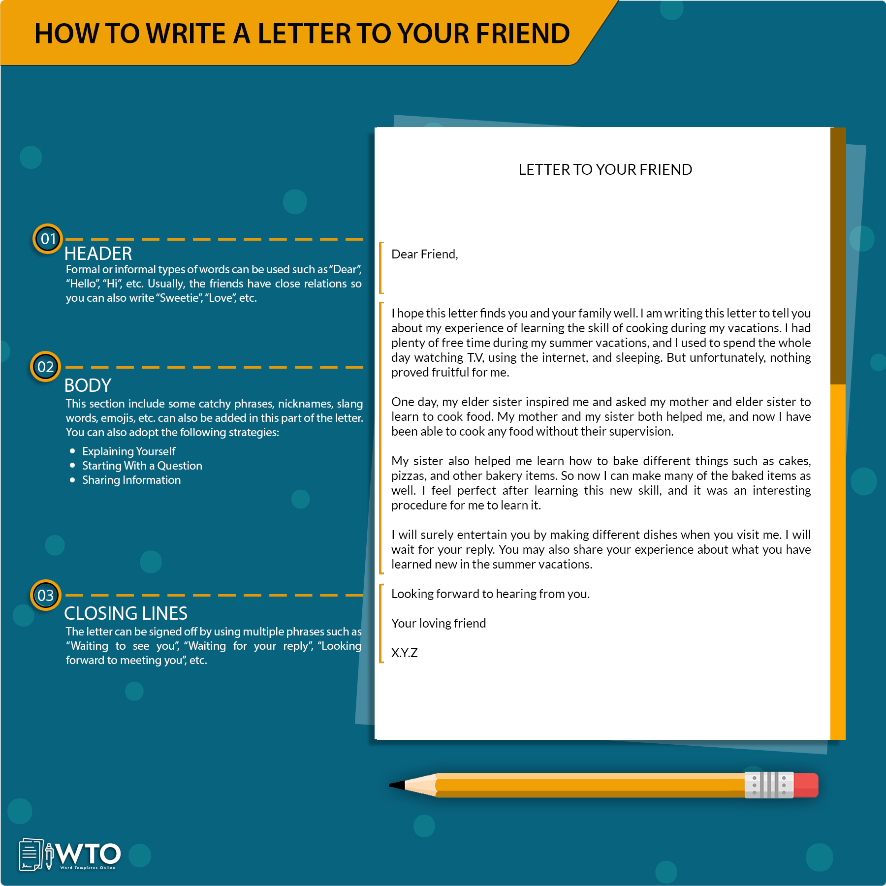 Infographic (How to Write a Letter to a Friend )