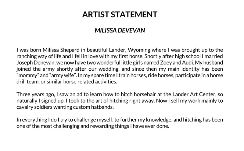 Artist Statement Worksheet: Download and Fill Out the Form