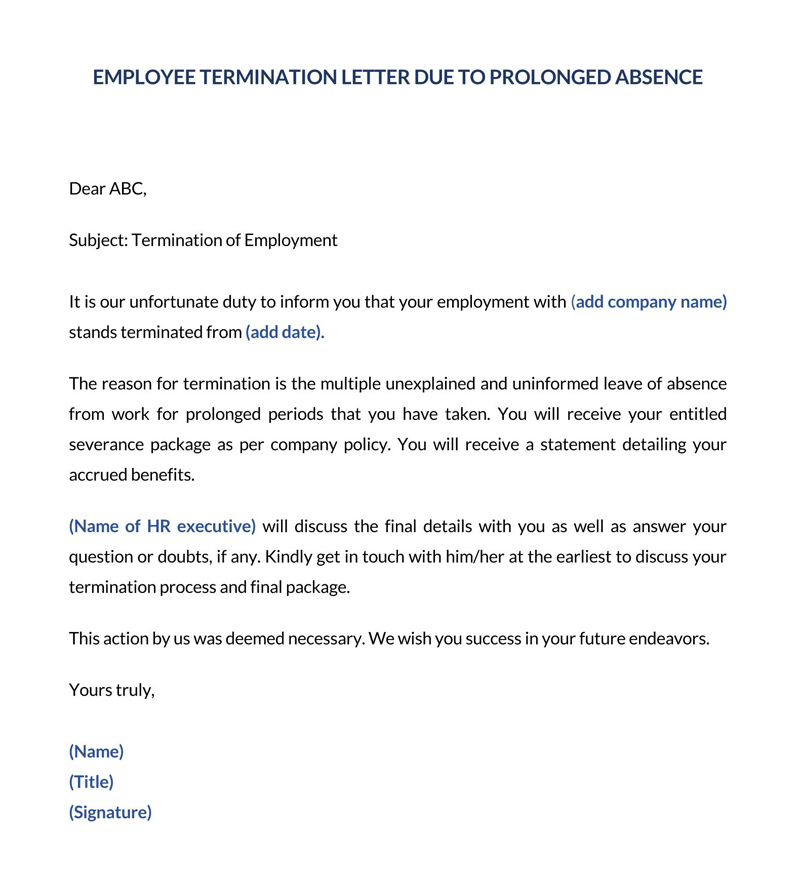 Termination Letter Template PDF