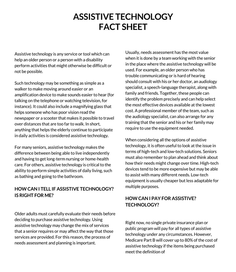 Fact Sheet Example PDF