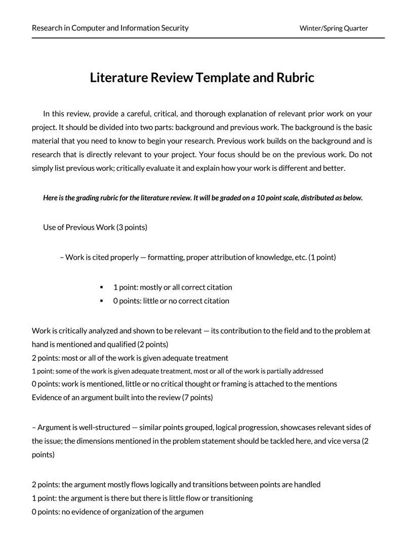 literature review in research