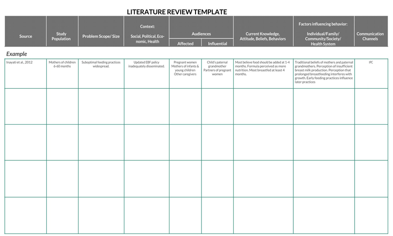 literature review template google docs