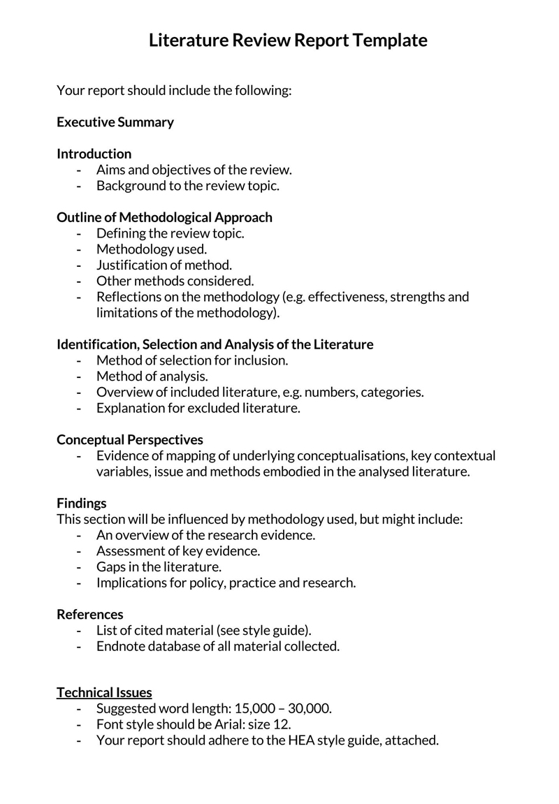 literature review sample pdf