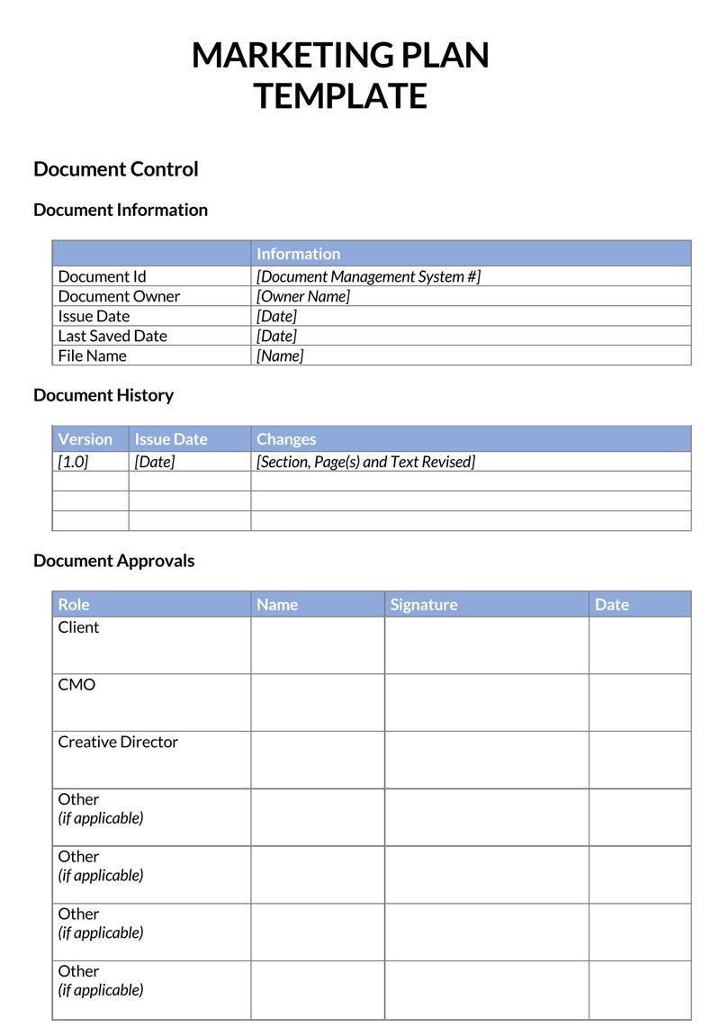 marketing plan sample pdf free download