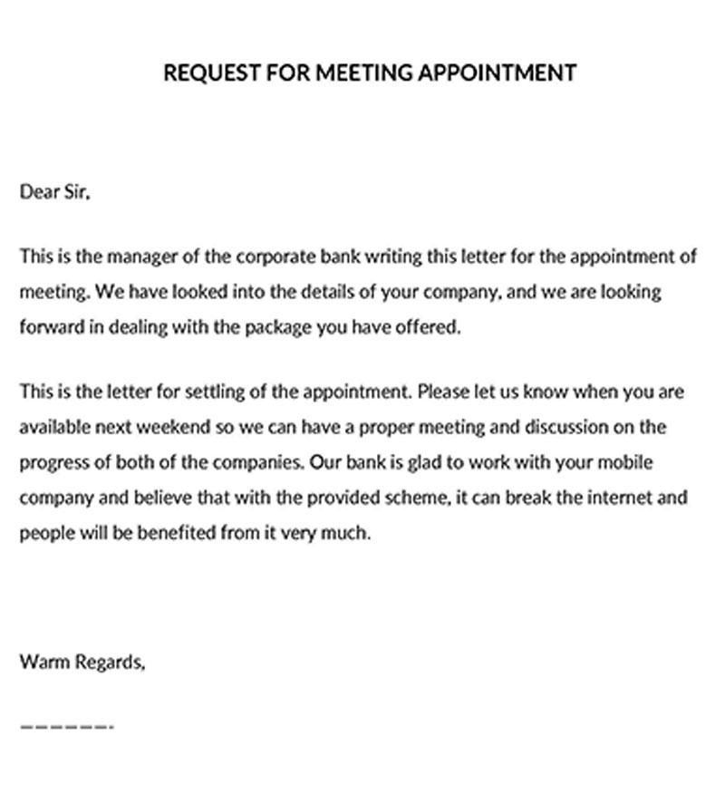 request for meeting appointment sms
