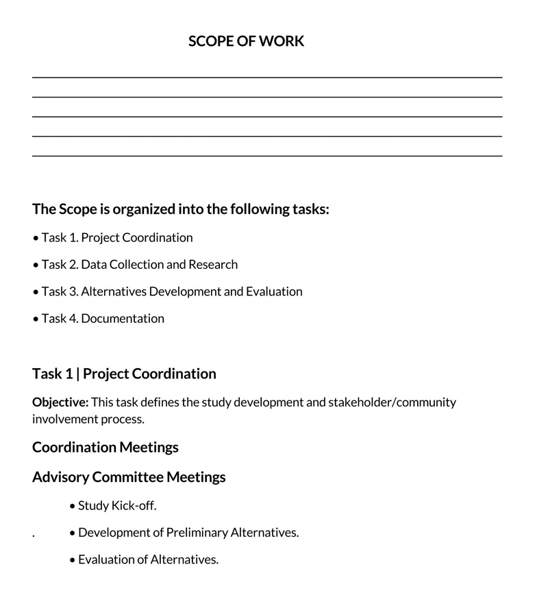 PDF Scope of Work Form