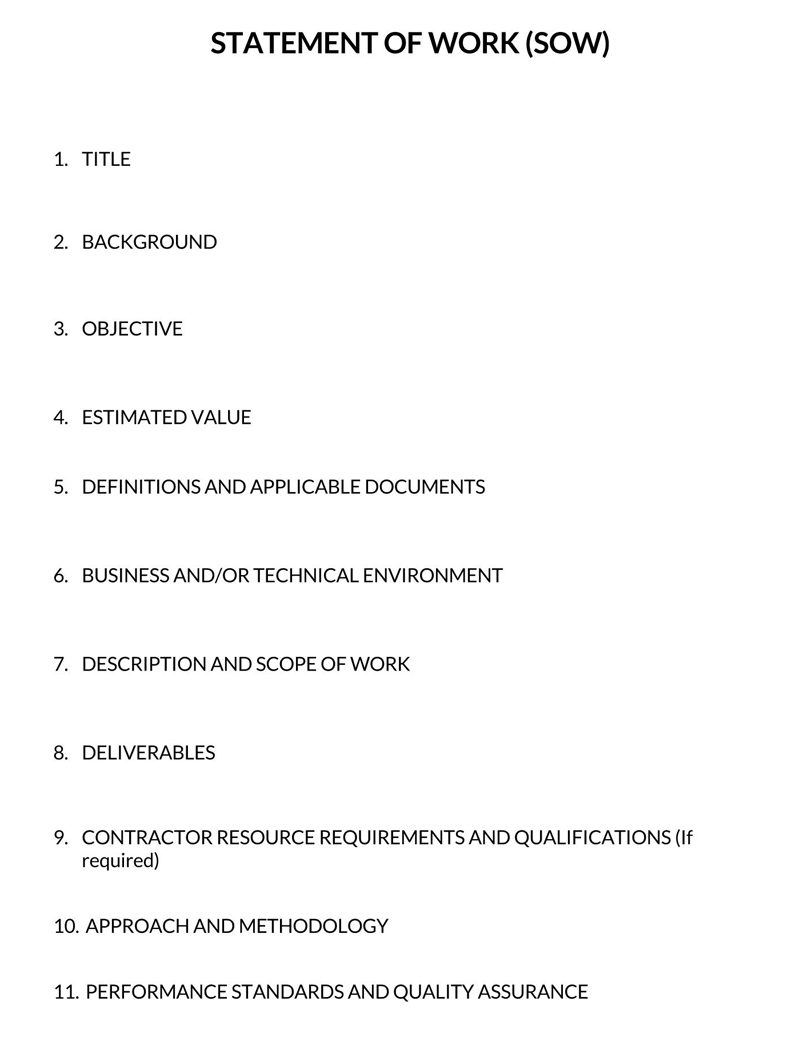 scope of work template word free
