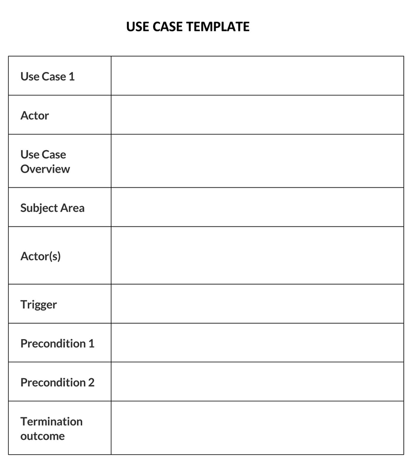 business use case template excel
