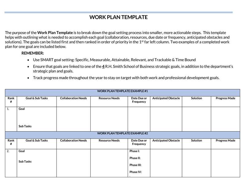 work plan template doc download