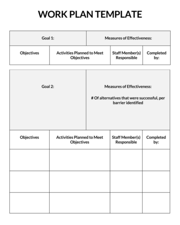25 Effective Work Plan Templates Excel Word