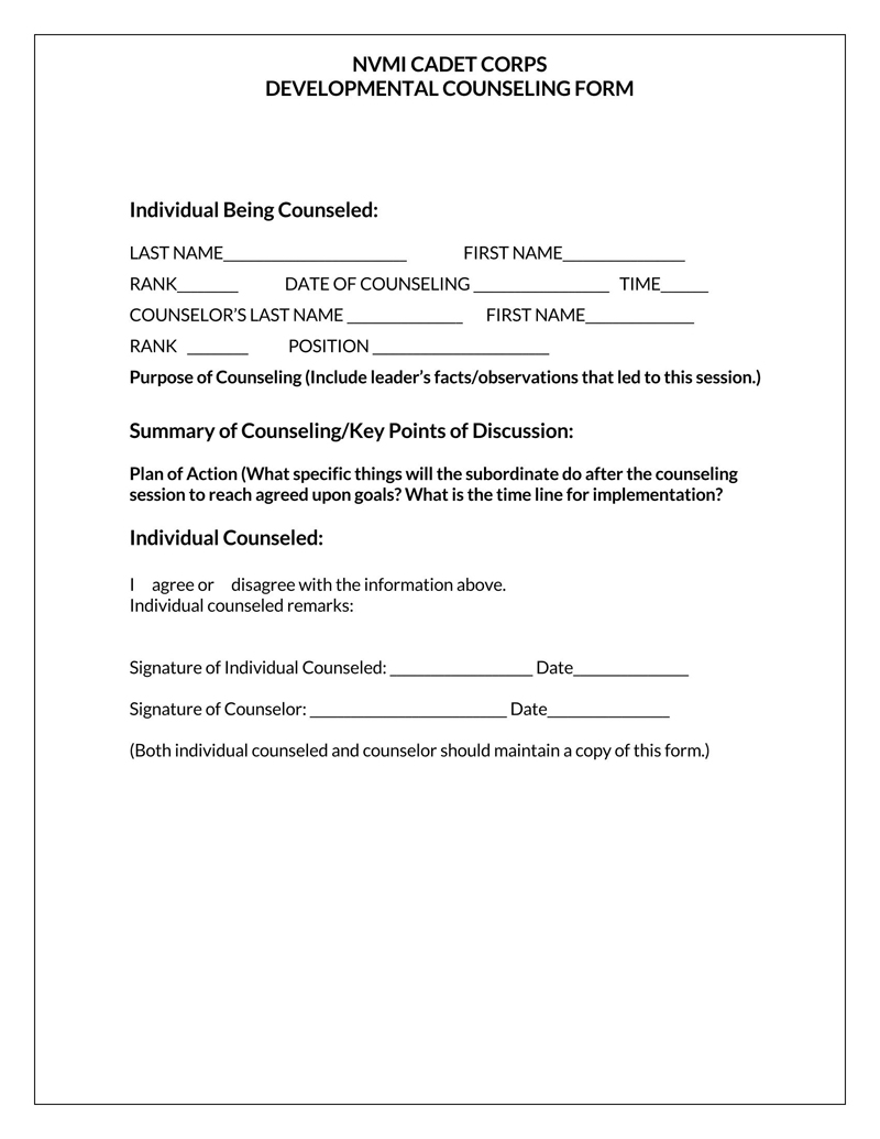 counseling forms pdf