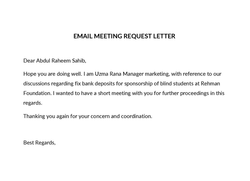 meeting appointment request email