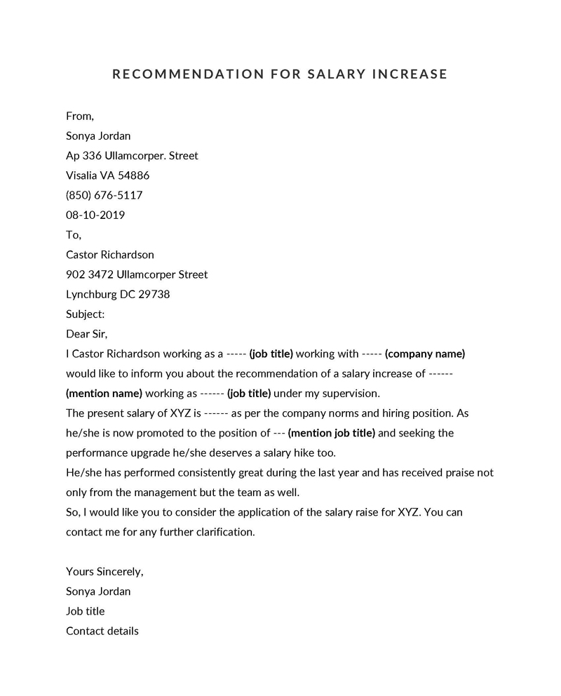 promotion recommendation letter for job doc