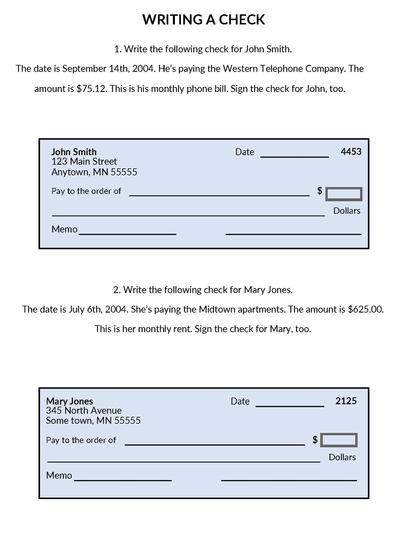 Free Fillable Blank Check Templates (How to Fill) - Word, PDF