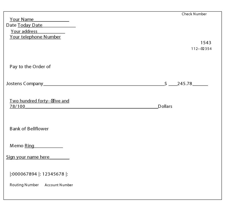 free editable cheque template word
