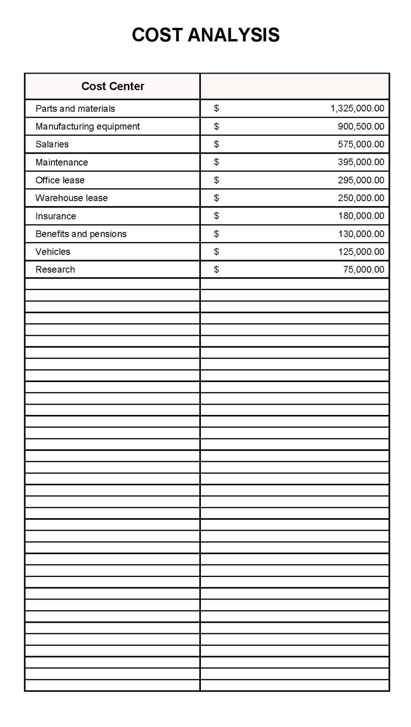 Excel Cost Benefit Analysis Template - Free Download 04