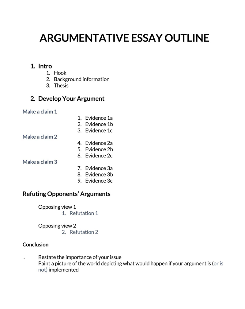 PDF Format Essay Outline
