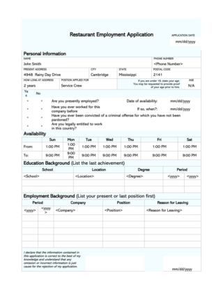 22 Free Job Application Forms (Templates) - Word, PDF