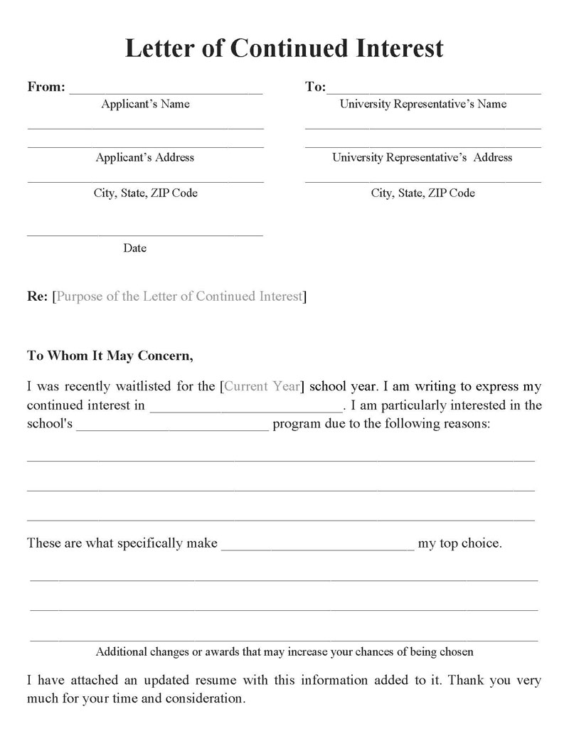 Letter of Intent Free Template 06