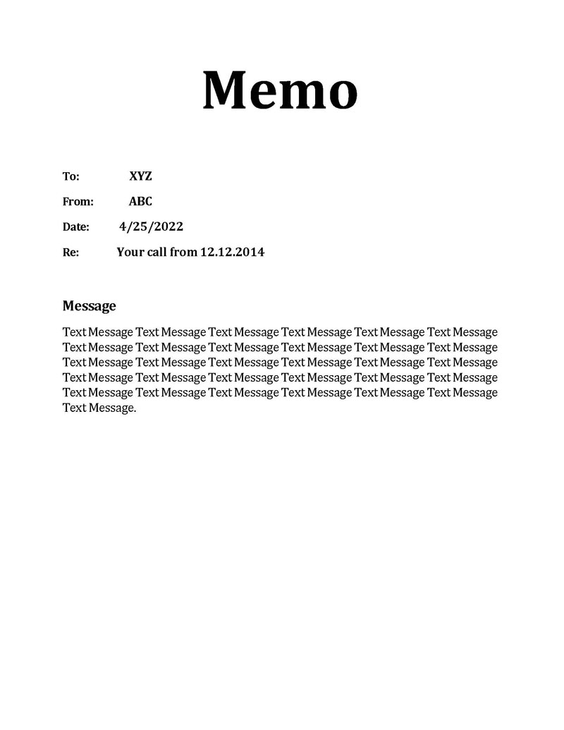 Free Editable Memo Template 14