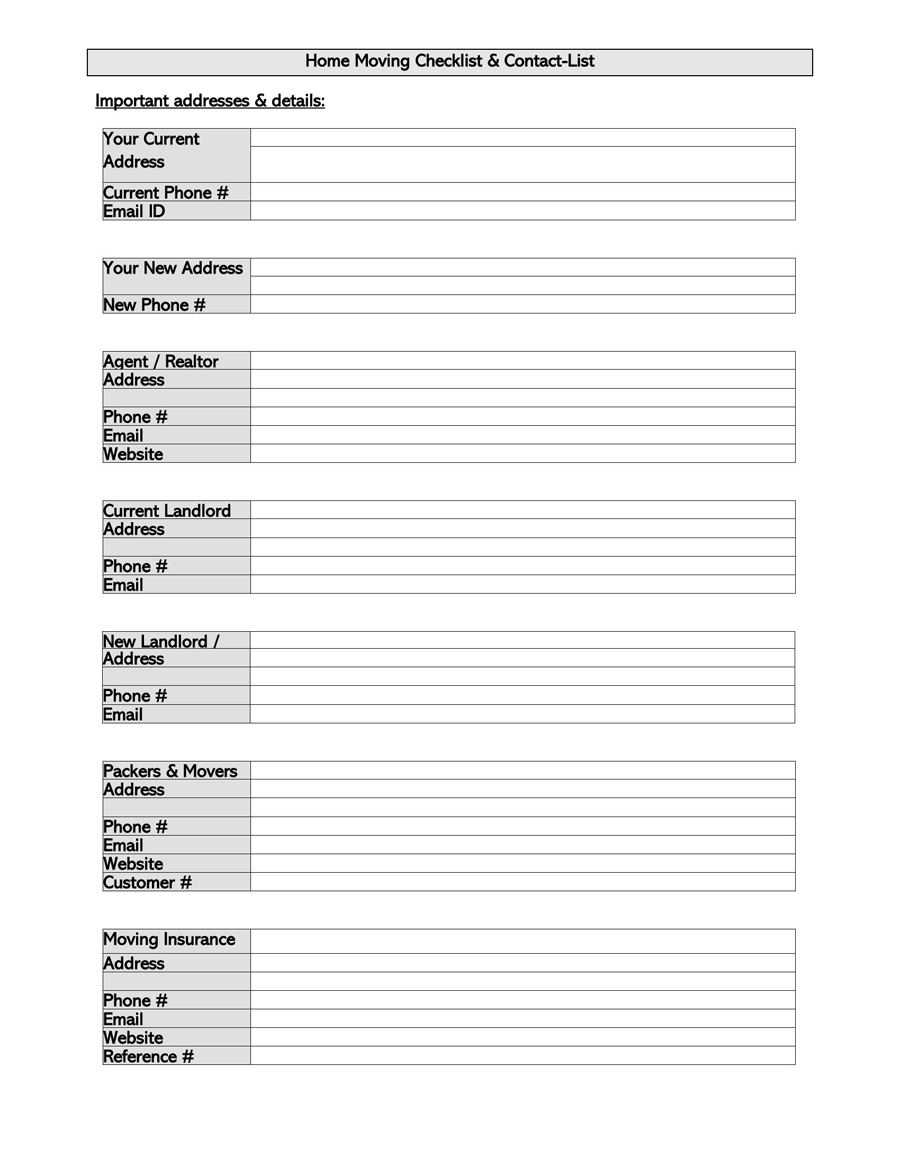 Move-out checklist template 04