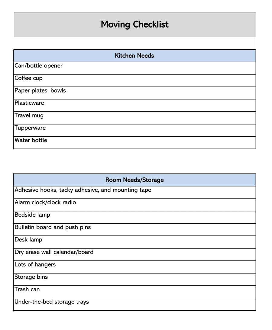Free Move-in / Move-out Checklists for Landlord and Tenant