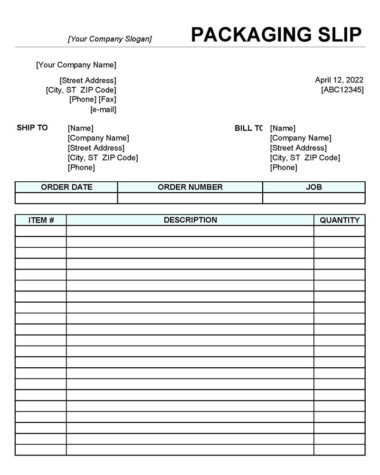 30 Free Packing Slip Templates Editable Word Excel
