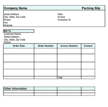 30 Free Packing Slip Templates Editable Word Excel