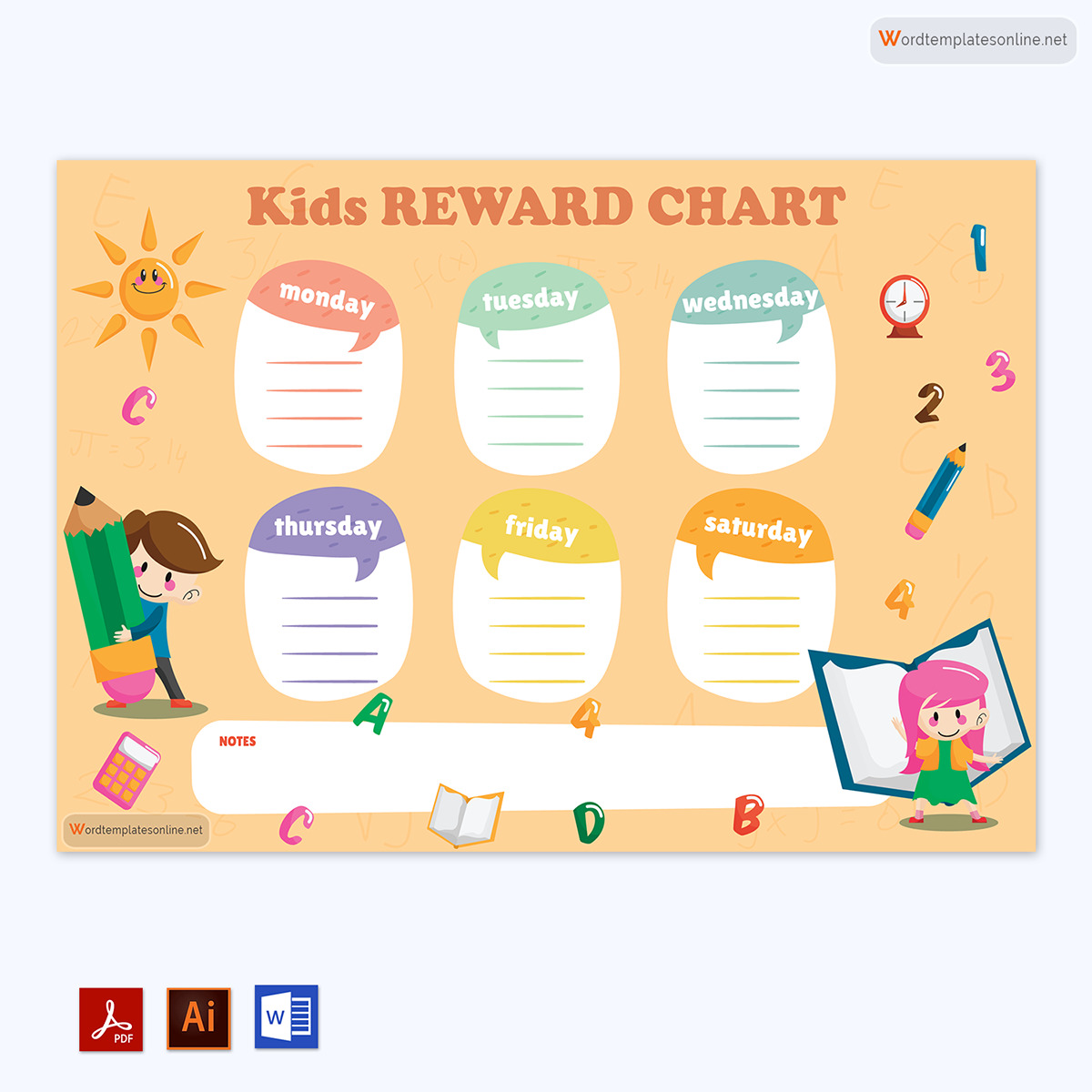 Printable Reward Chart for Kids - Free Example Form