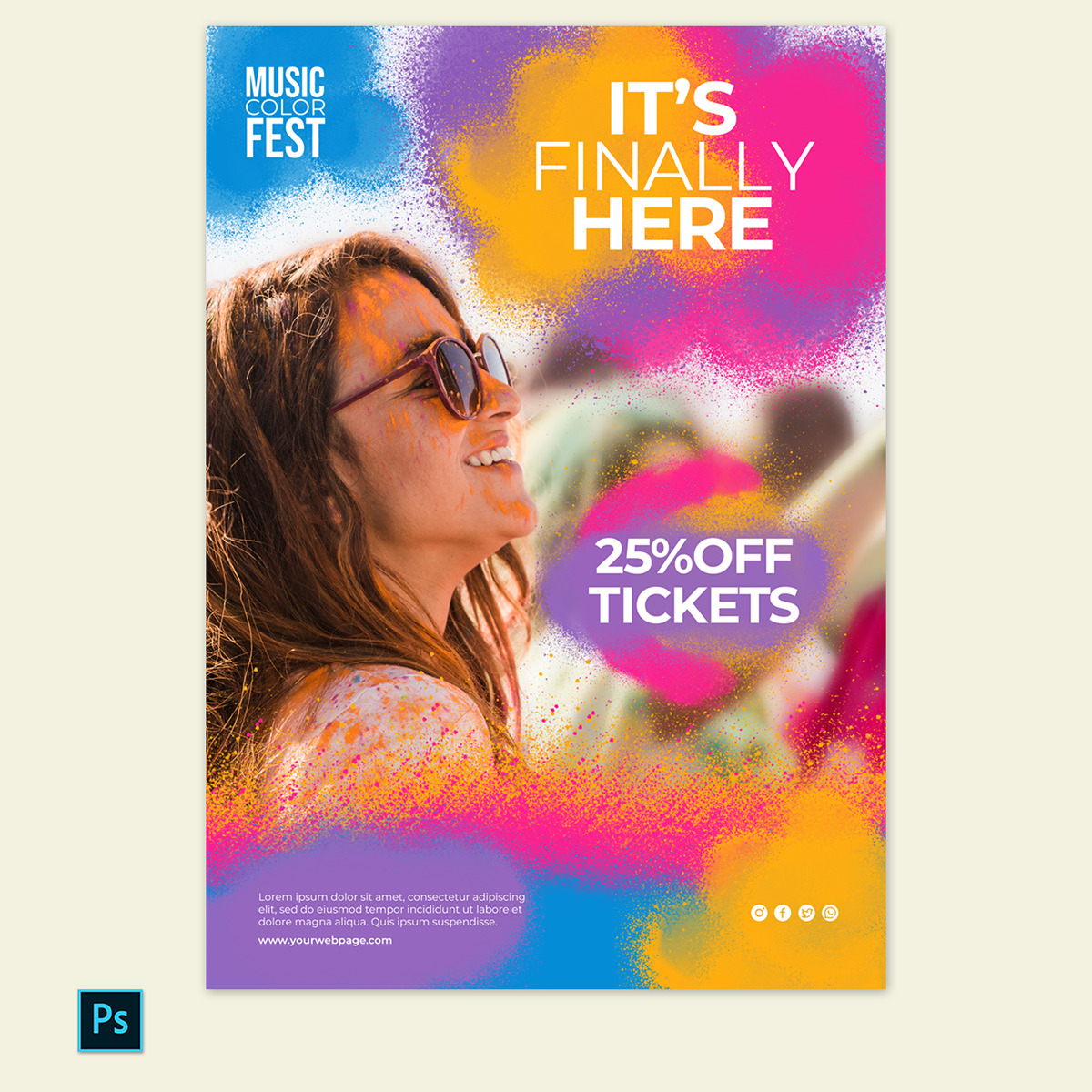 Free Movie Poster Template 26 in Photoshop
