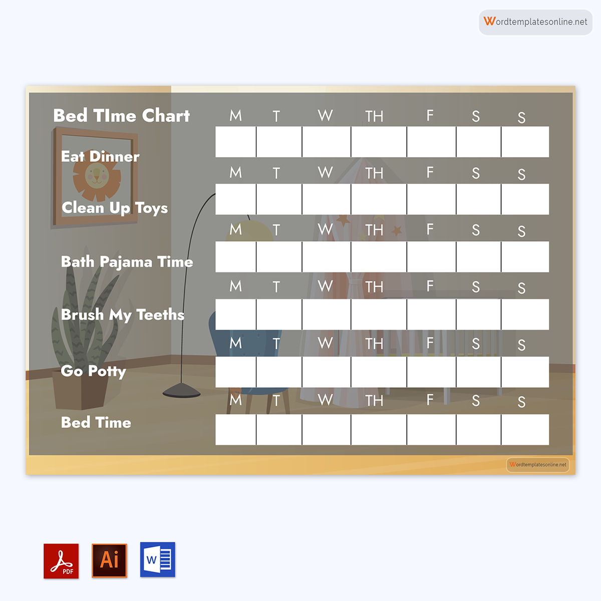 Free Customizable Parenting Technique Reward Chart for Kids Template 09 in Word and Adobe Format