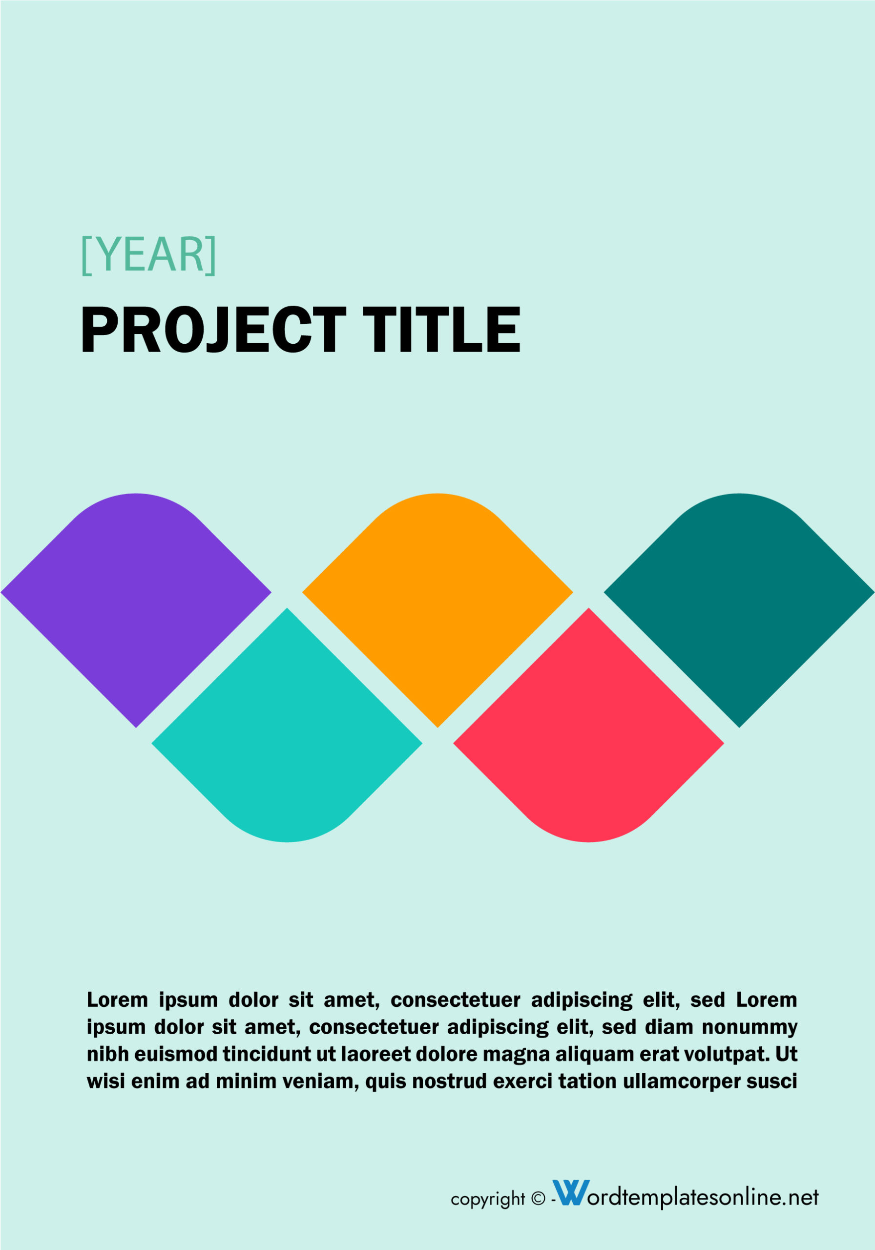 Project Cover Page Illustrator Template - Free Download