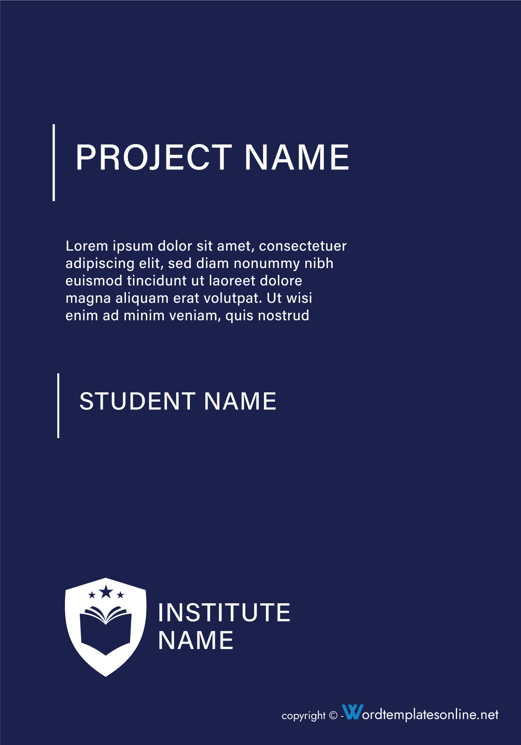Free Project Cover Page Template