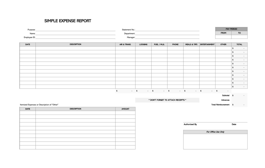 Download Free Expense Tracking Templates 05