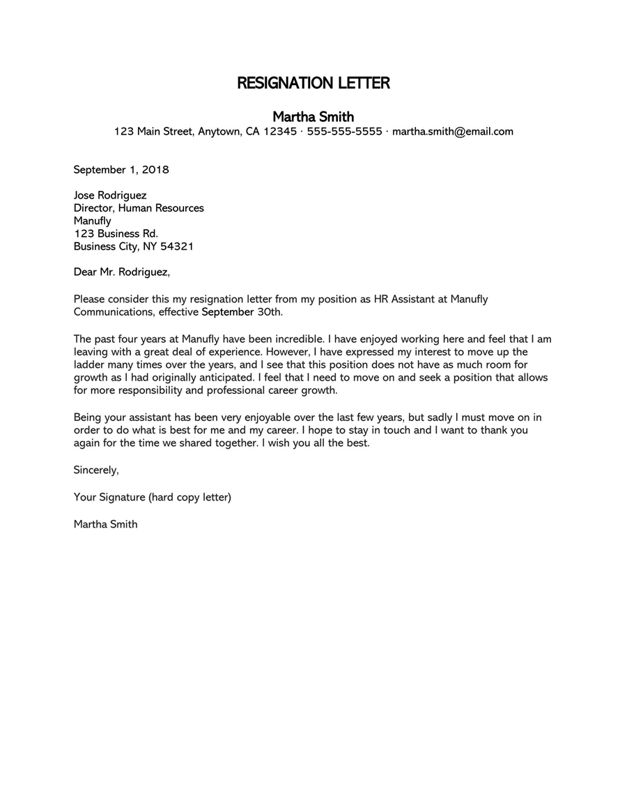 Resignation Letter 03-22-07