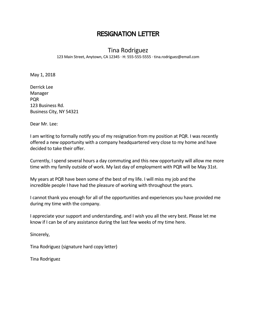 Resignation Letter 03-22-08
