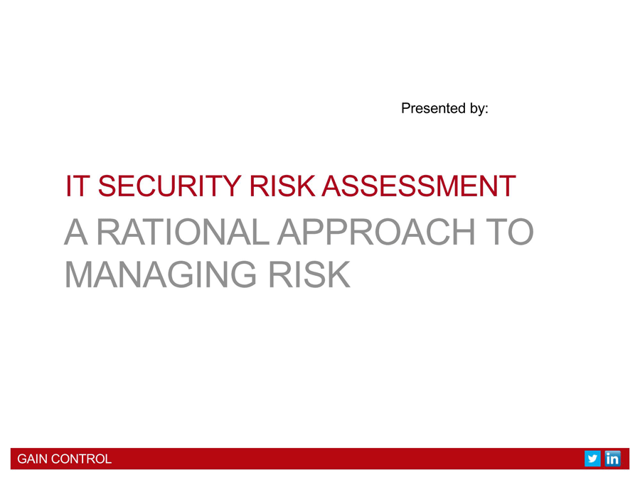IT Security Risk Assessment 